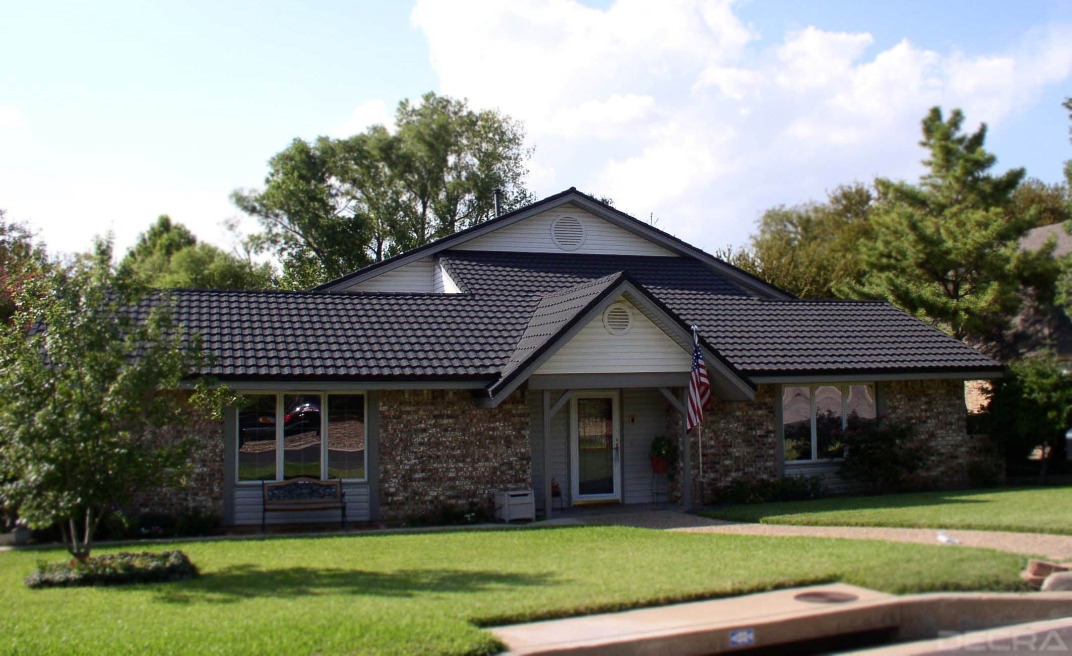 Before photo of an aging roof in Dallas, TX