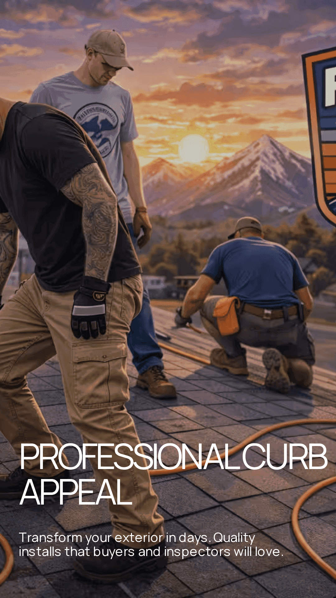 Professional curb appeal from a well-maintained roof before listing