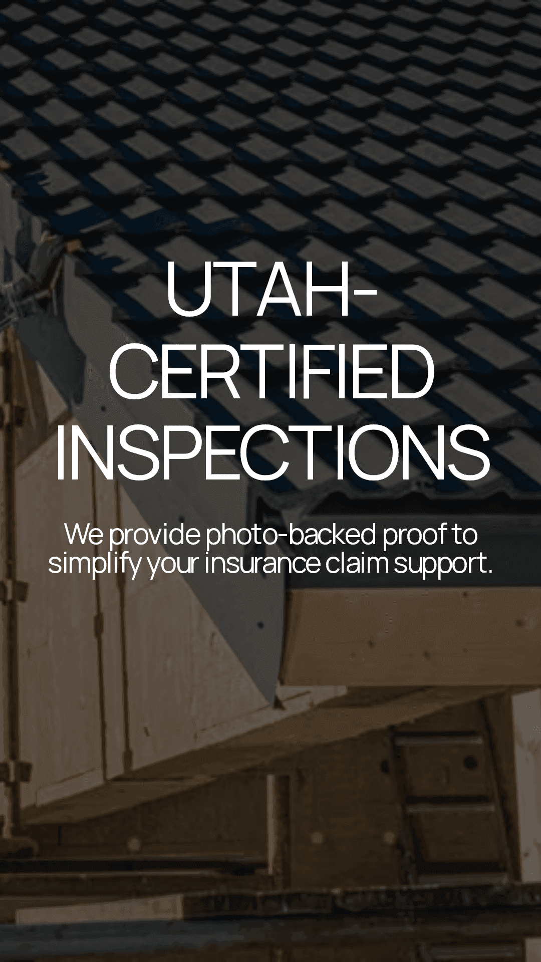 Utah certified roof inspections for hail, wind, and leak damage