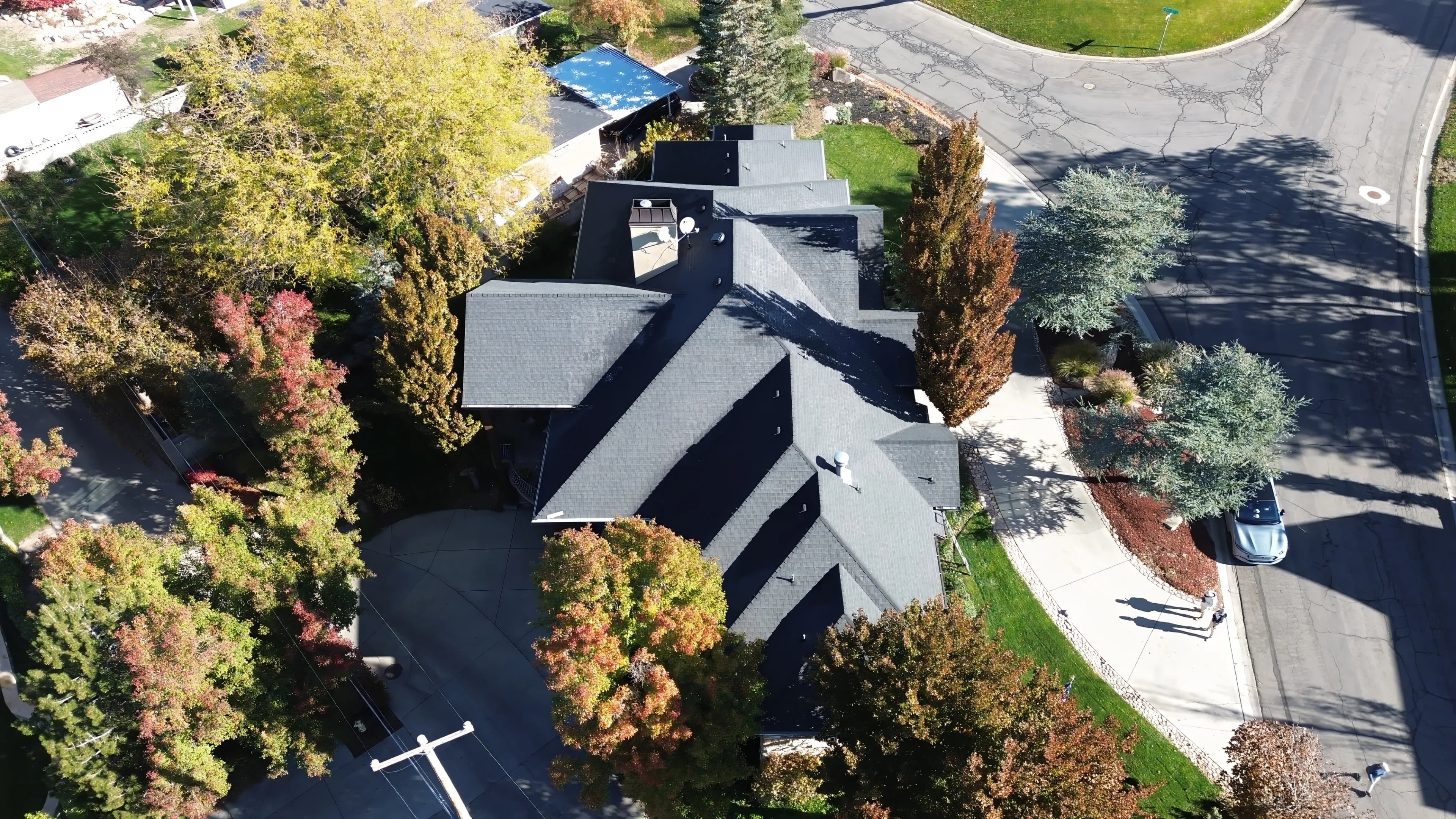 Drone roof inspection for insurance claim documentation