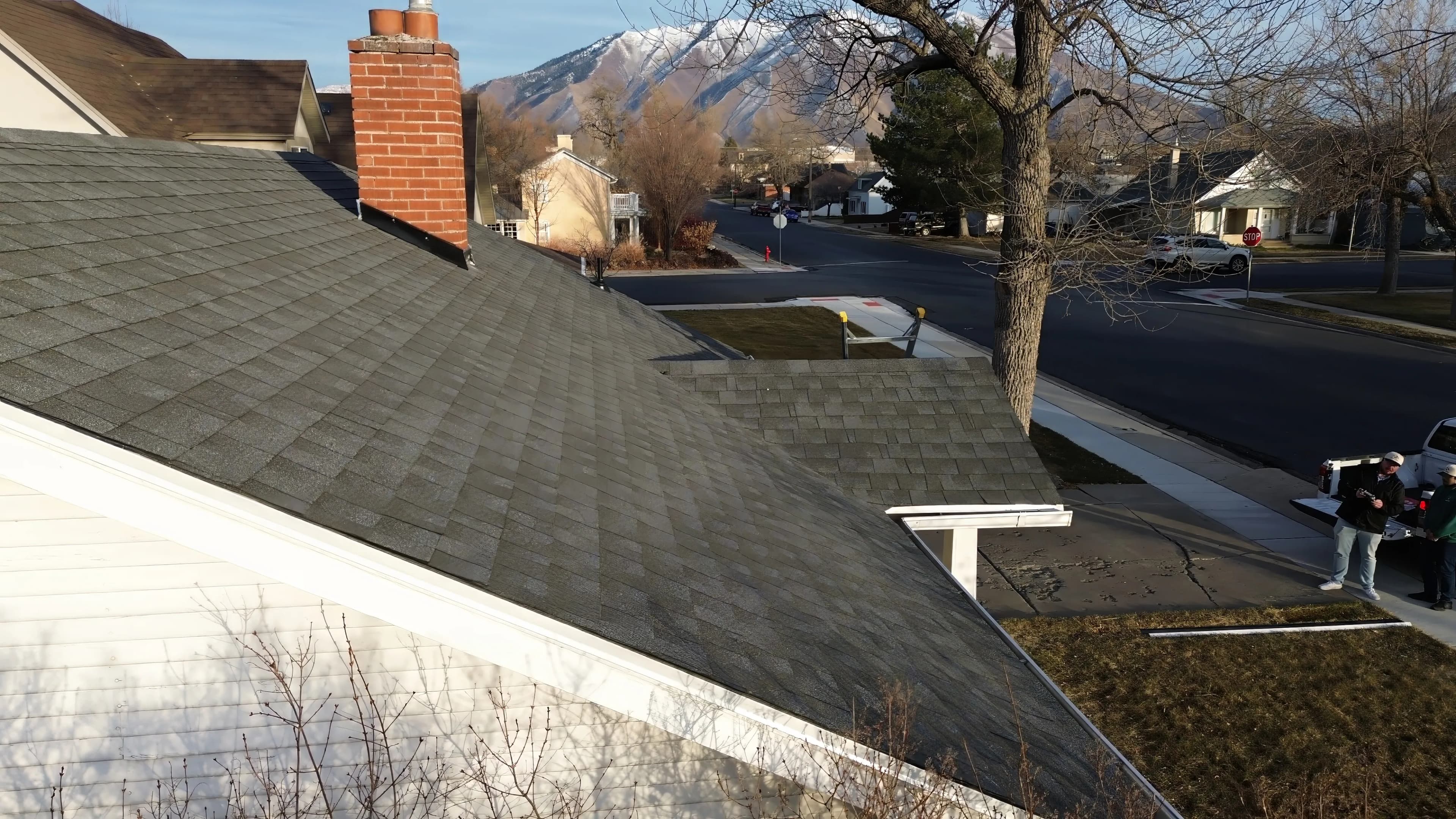Aerial roof drone view Utah solar