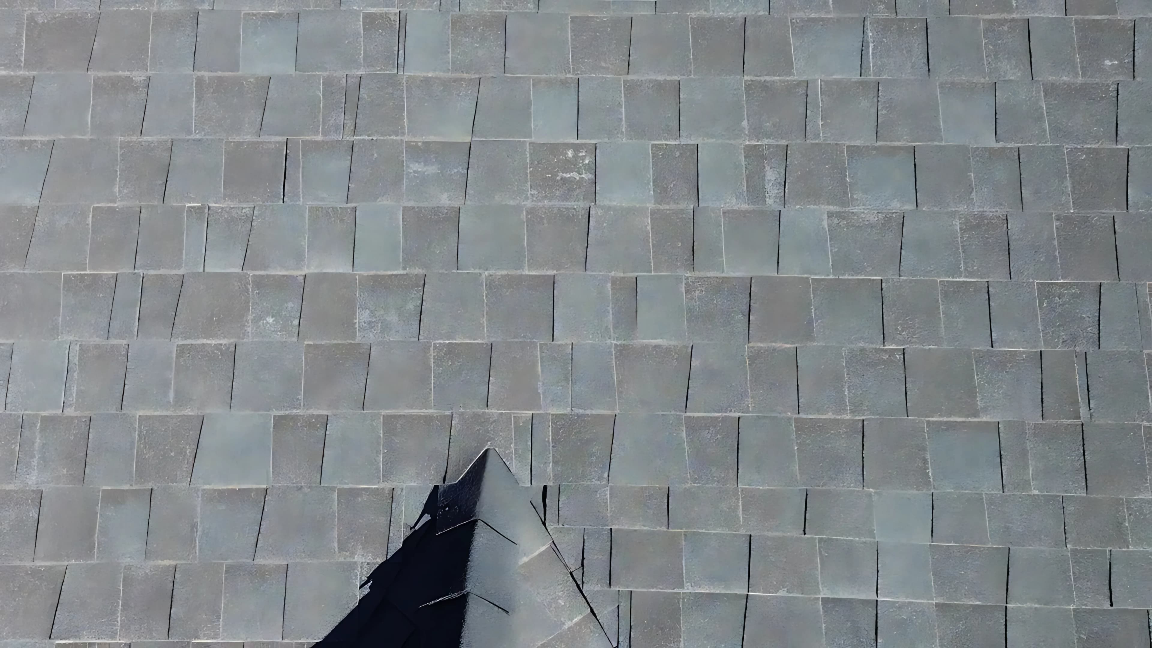 Roof damage requiring insurance claim
