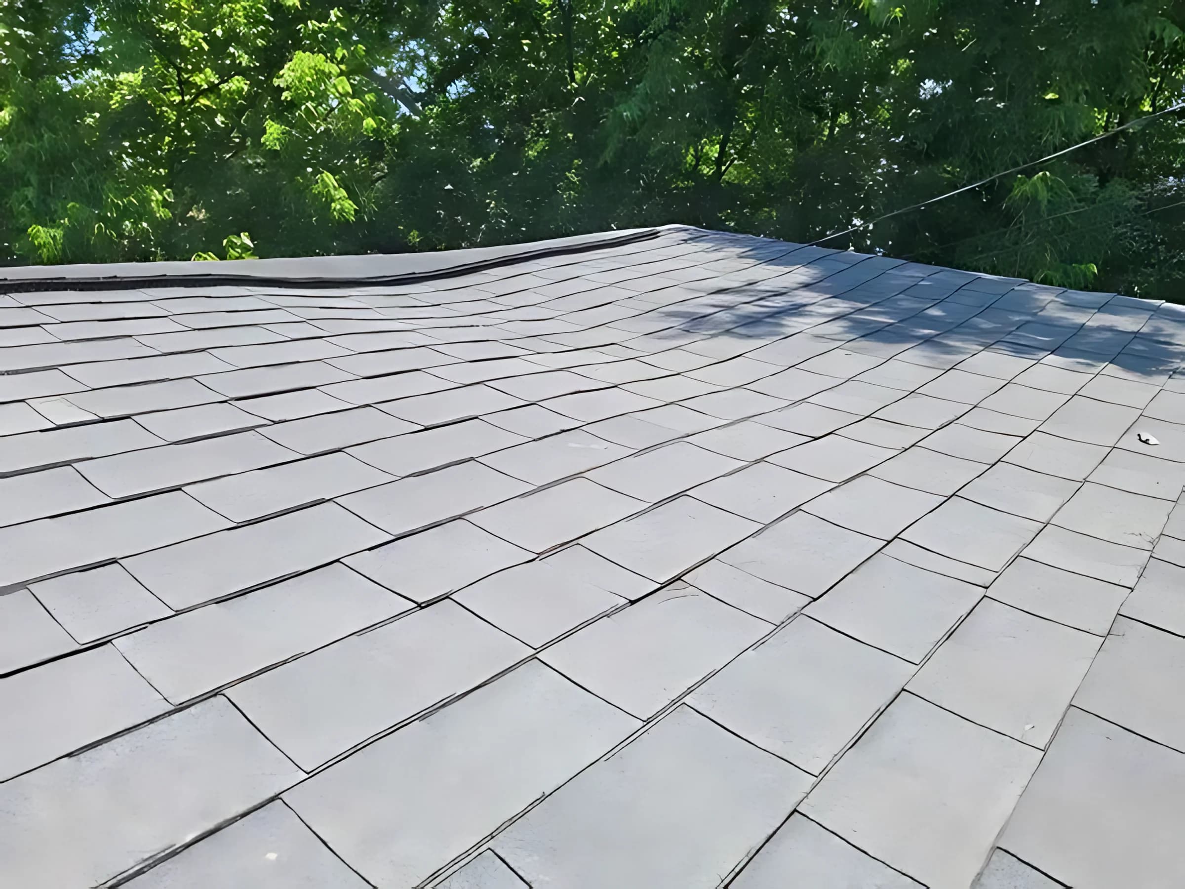 Improperly installed roof requiring repair