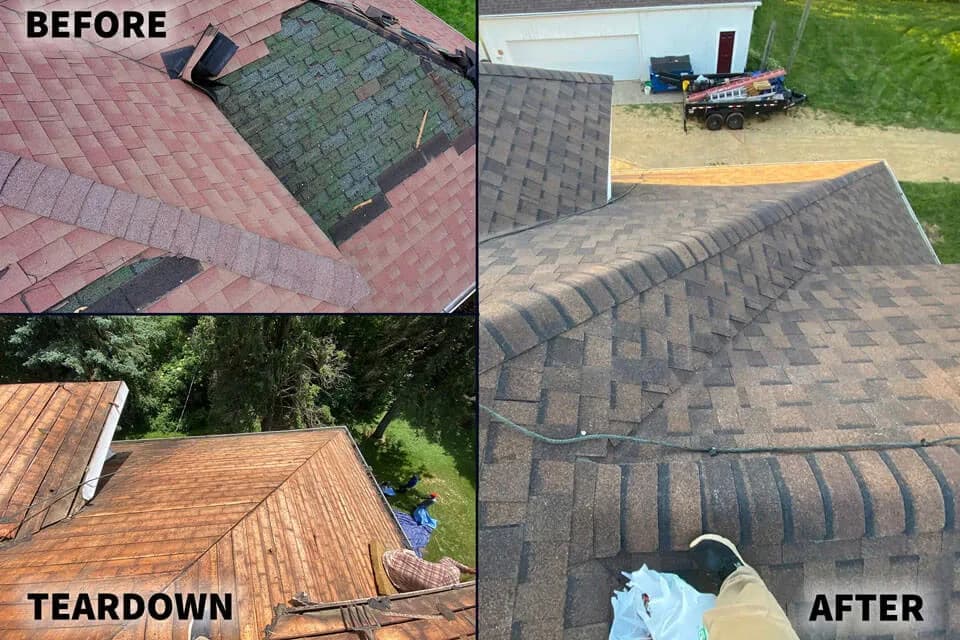Before and after: Storm Damage Repair in South Jordan, UT