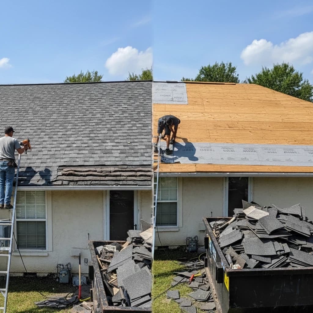 Before and after: Residential Roof Replacement in Sandy, UT