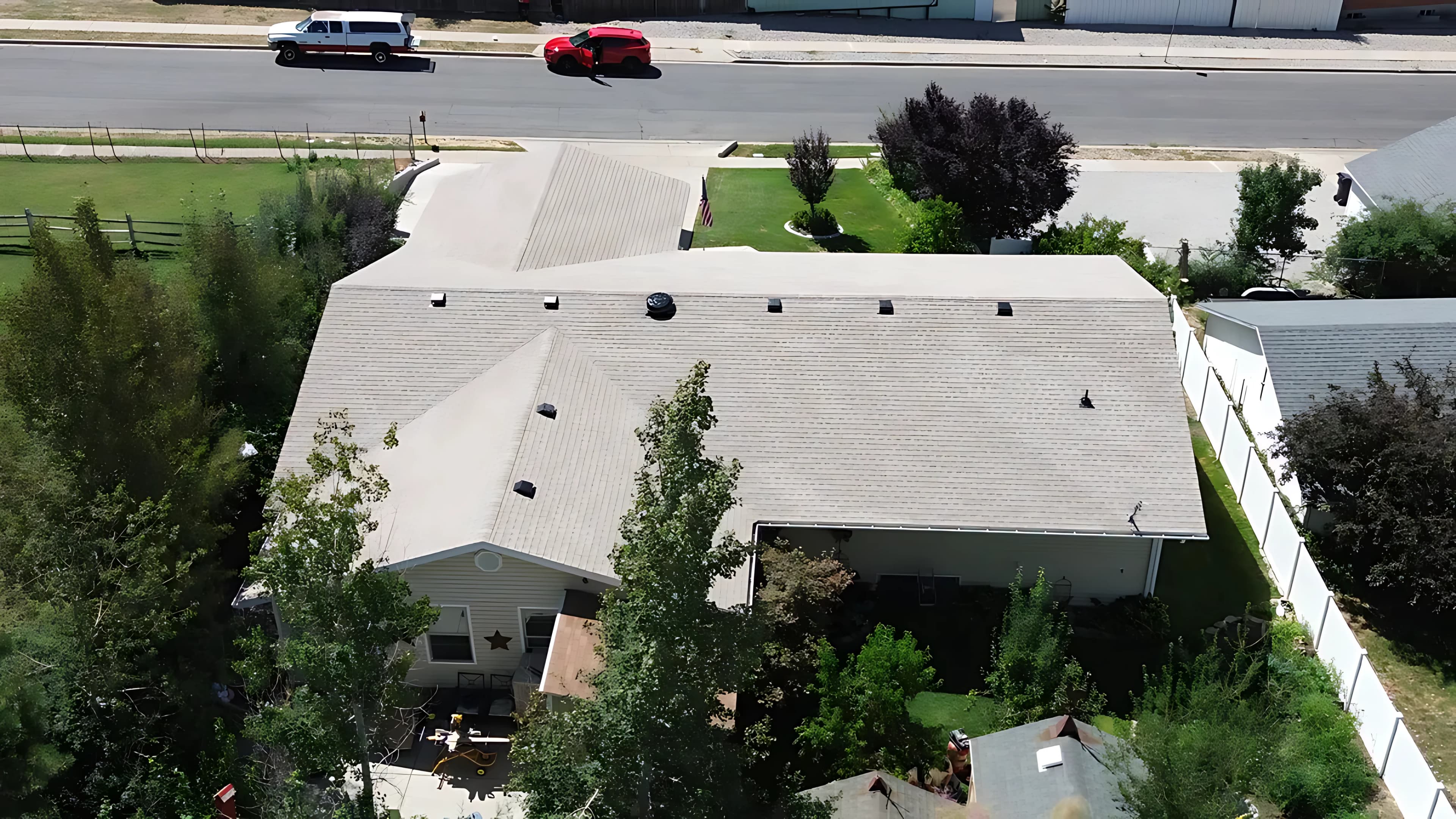 Completed Utah roof aerial