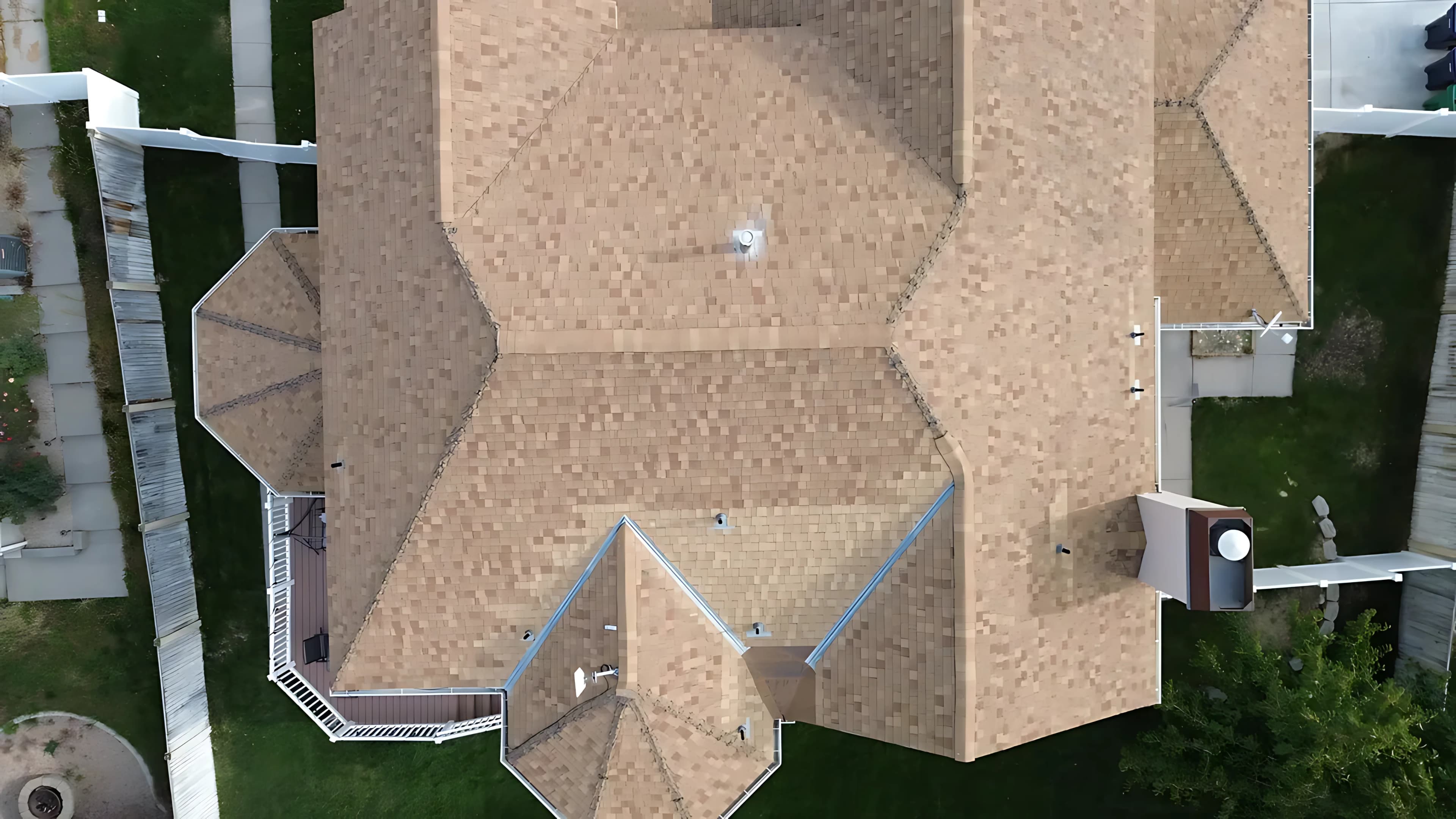 Aerial view of Utah roof project