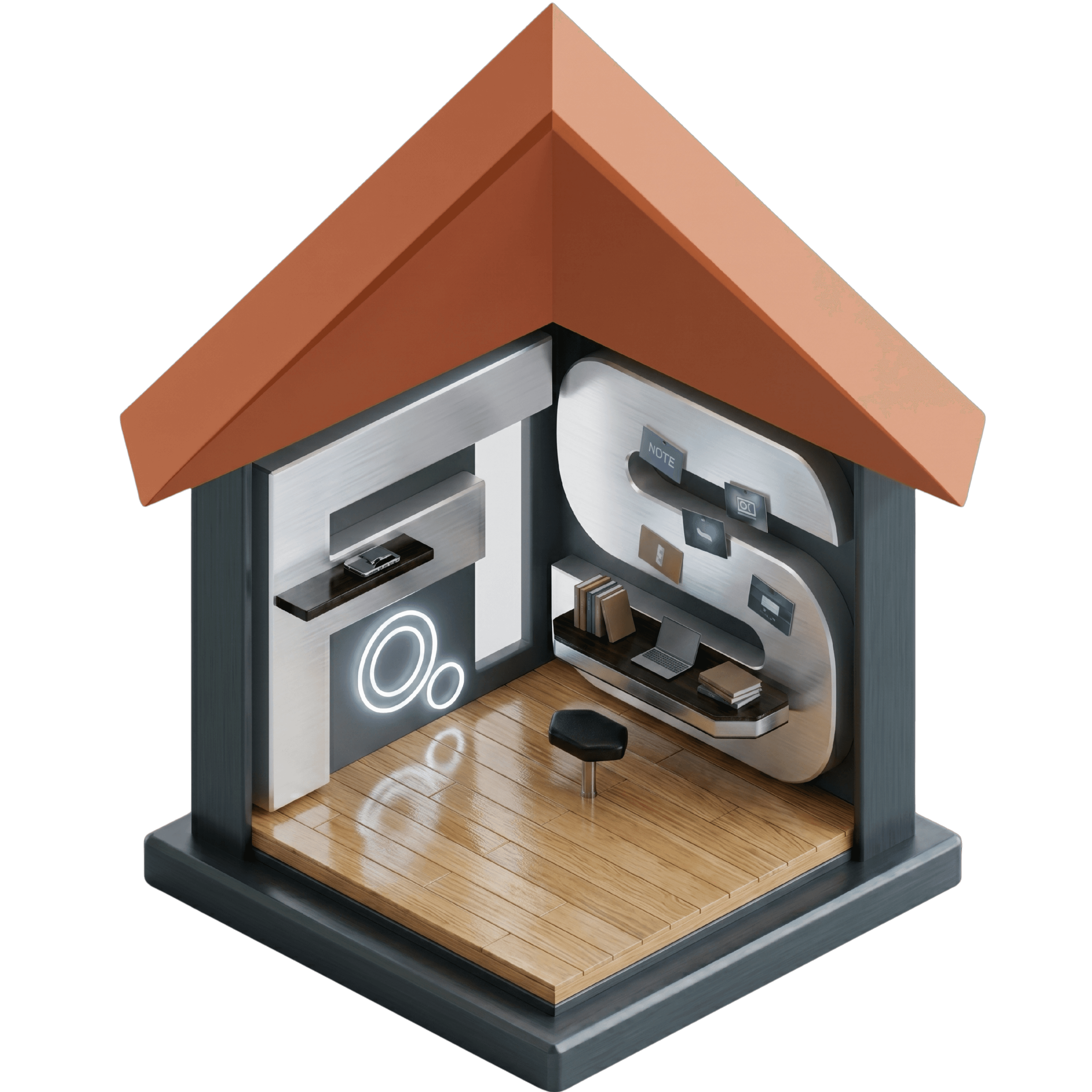 3D Fullstack Roofing isometric room